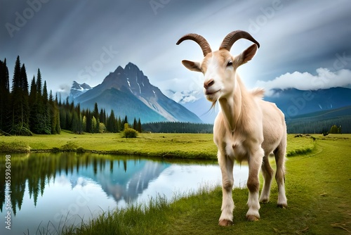 Goat in the meadows