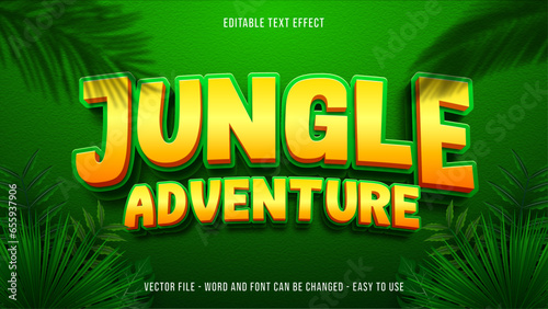Editable text effect jungle mock up