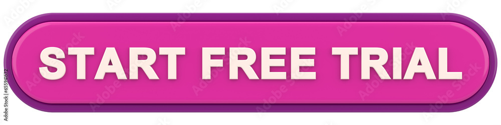 Start free trial button. 3D illustration. Start free trial button. 3D illustration.