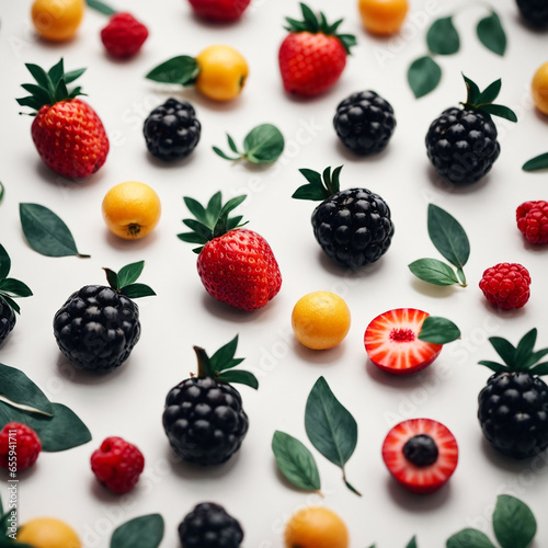 A variety of fruits illustrations