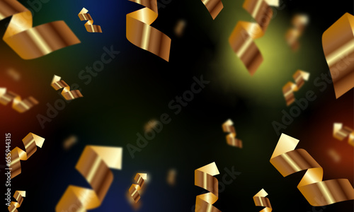 Background for winter holidays: New Year and Christmas. Background with confetti and lights. Festive background.