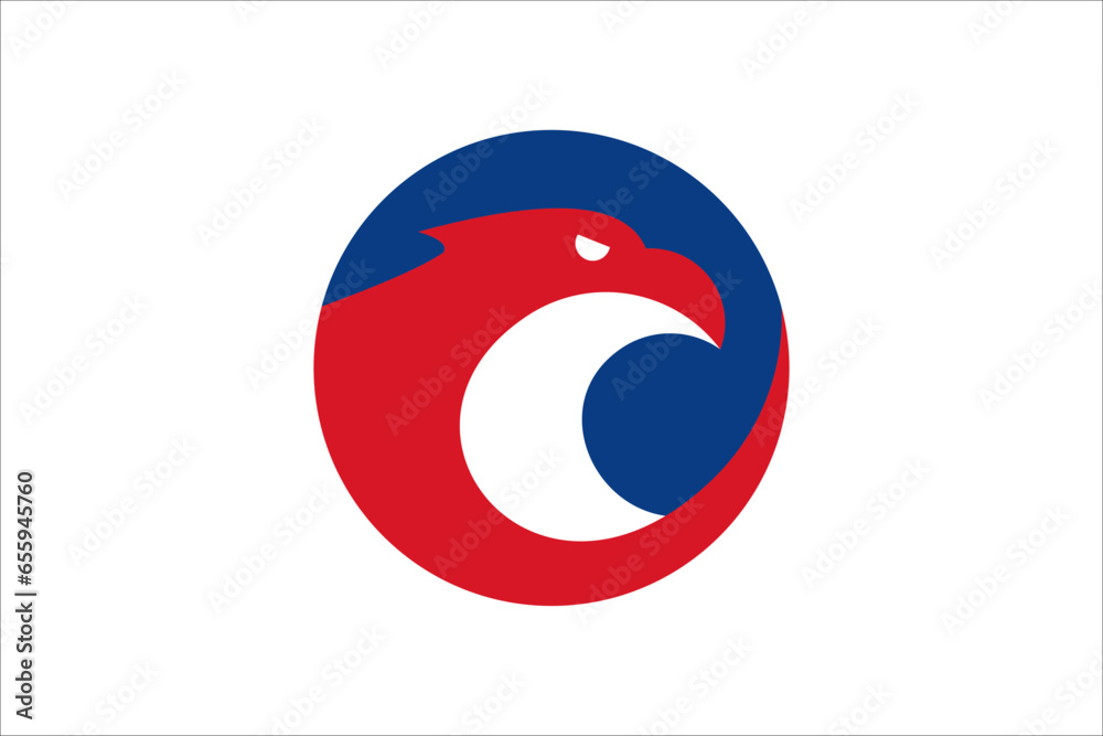 Eagle Head circle american flag
