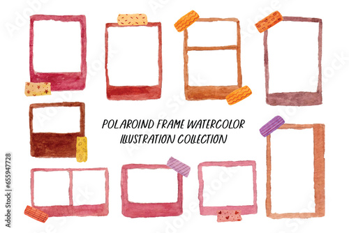 Aesthetic Cute Polaroid Frame Watercolor