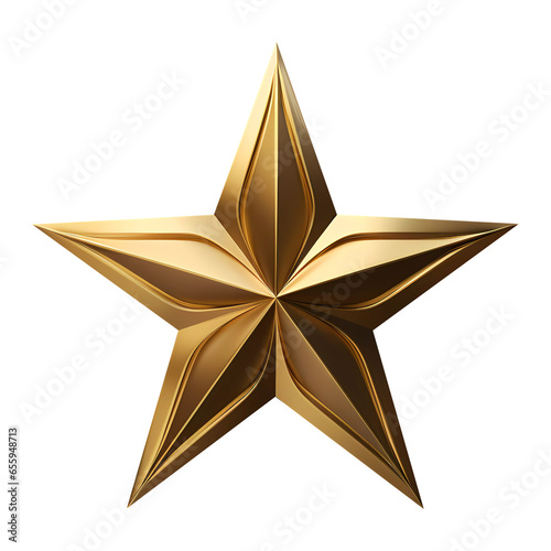 christmas golden star illustration decorations generative AI  2 