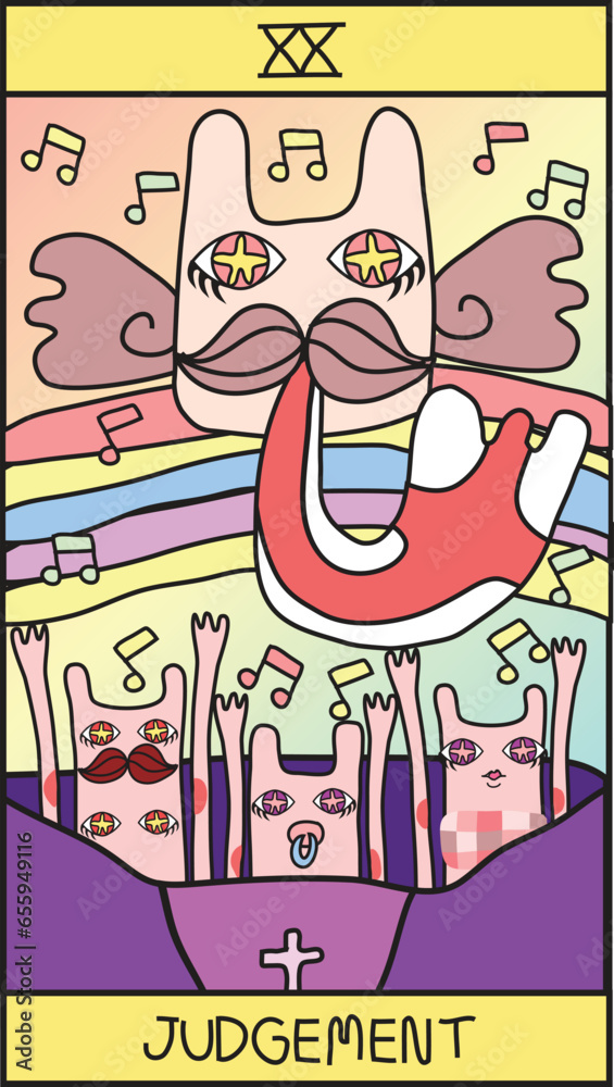 Obraz premium The Cabbit Tarot : Judgement(XX)