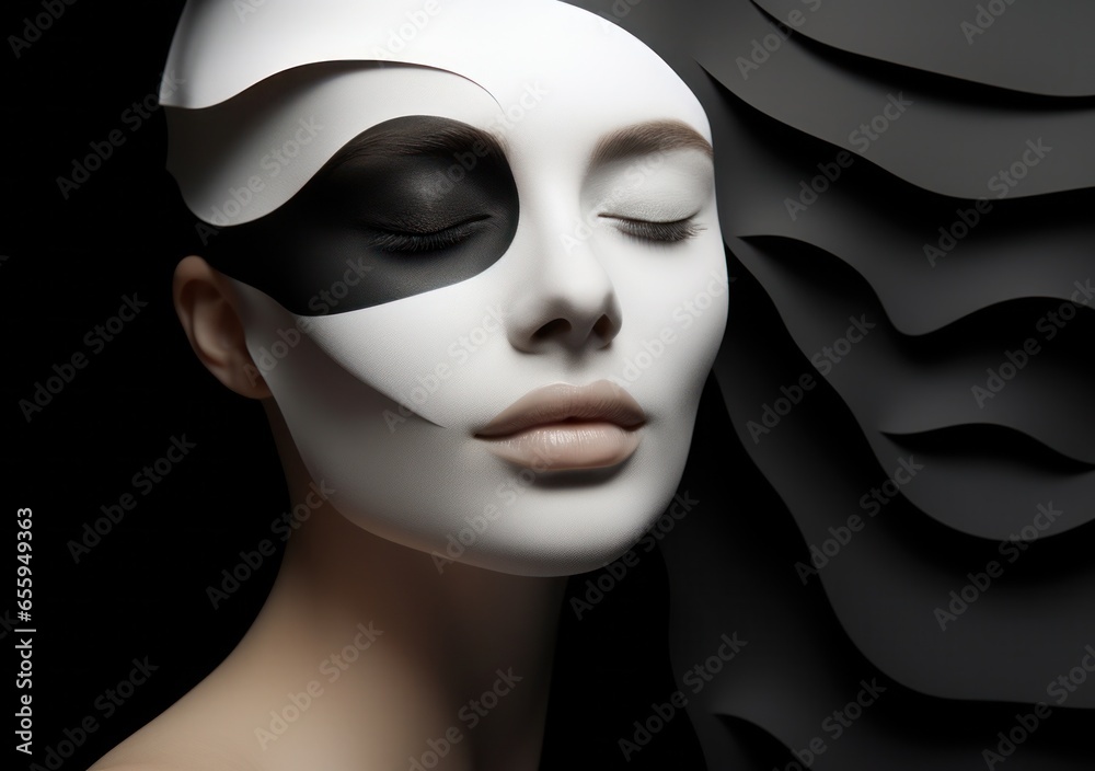 A woman receiving facial skin care treatment A woman receiving facial skin care treatment