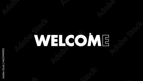 explainer video text welcome animation