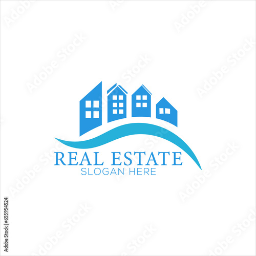 Real estate and home buildings logo design. Property and Construction logo design.