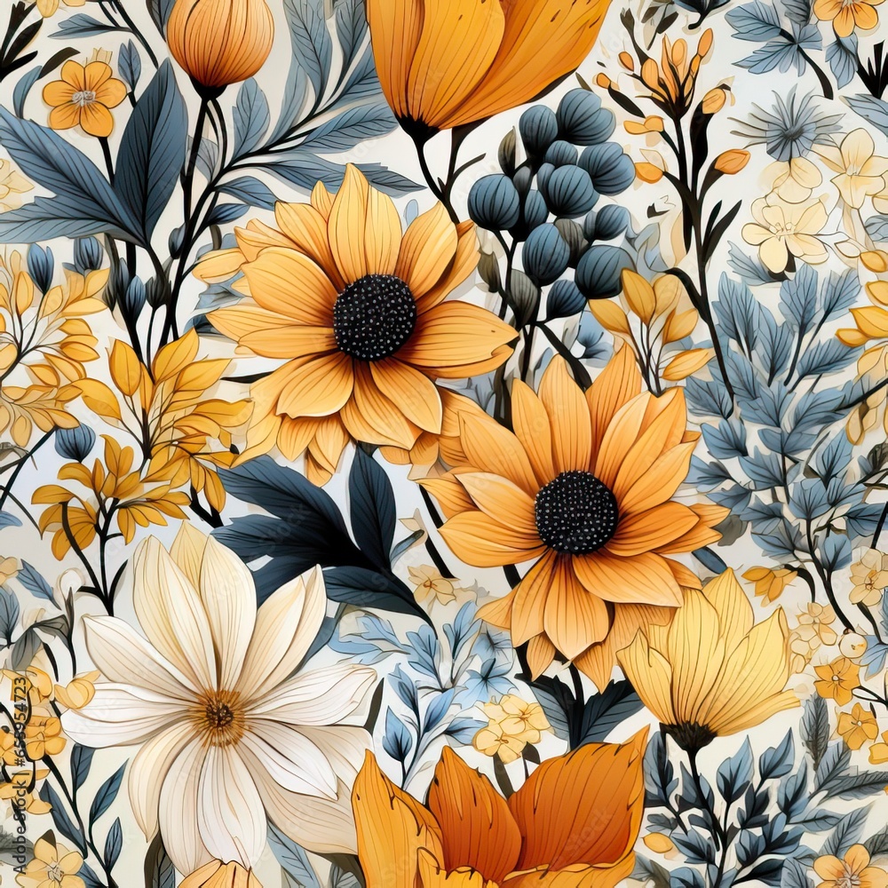 Yellow flowers pattern Yellow flowers pattern