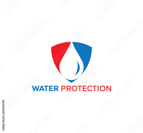 water protection, water shield, water damage restoration logo photo