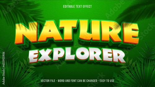 Editable text effect nature mock up