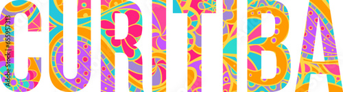 Decorative city of Curitiba design text