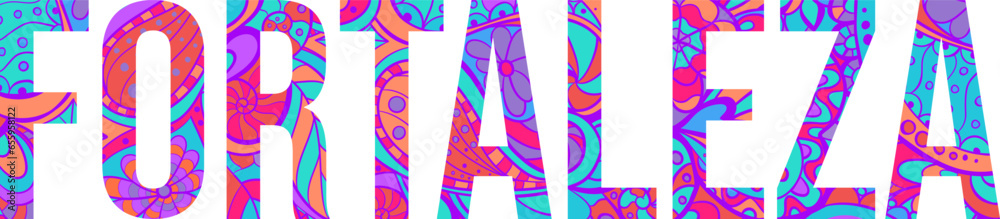 Fortaleza city creative text design Fortaleza city creative text design