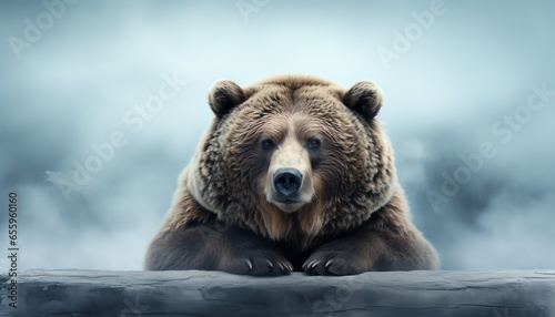 bear on a gray background © greenleaf