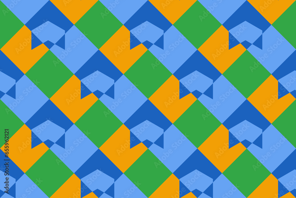 Geometric seamless pattern. Abstract geometric hexagonal graphic design print cubes pattern. Seamless geometric cubes pattern.