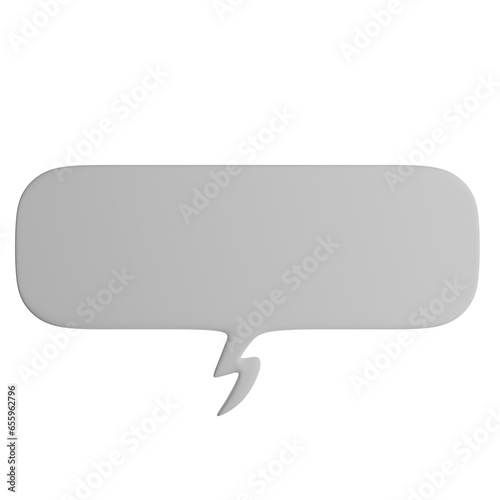 3D illustration of the speech bubble icon