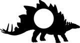 Stegosaurus Dinosaur Silhouette. Dinosaur SVG Types of dinosaurs Dinosaur name breeds 