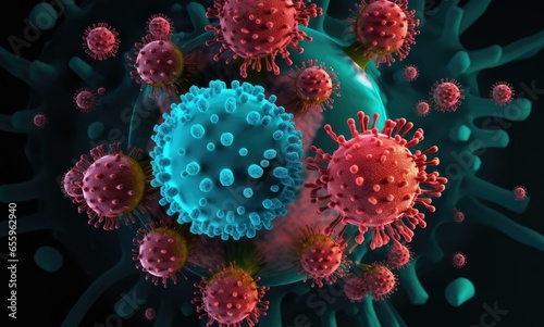 Coronavirus infection. Abstract representation © cherezoff
