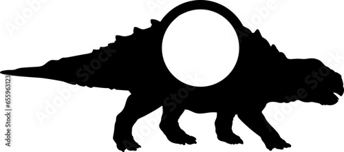 Edmontonia Dinosaur Silhouette. Dinosaur SVG Types of dinosaurs Dinosaur name breeds  photo