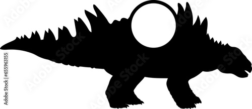 Polacanthus Dinosaur Silhouette. Dinosaur SVG Types of dinosaurs Dinosaur name breeds  photo