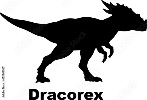 Dracorex Dinosaur Silhouette. Dinosaur name breeds SVG Types of dinosaurs 