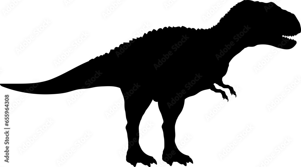 Abelisaurus. Dinosaur Silhouette.  Dinosaur SVG Types of dinosaurs
