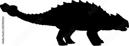 Ankylosaurus Dinosaur Silhouette.  Dinosaur SVG Types of dinosaurs
