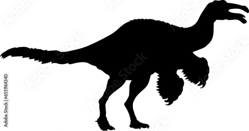 Deinocheirus. Dinosaur Silhouette.  Dinosaur SVG Types of dinosaurs  © Pony 3000