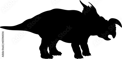 Einiosaurus Dinosaur Silhouette.  Dinosaur SVG Types of dinosaurs
