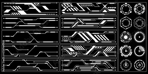 Sci-fi futuristic hud dashboard display virtual reality technology screen. User Interface set. Statistics, Data information infographic. Vector graphiC 0.6
