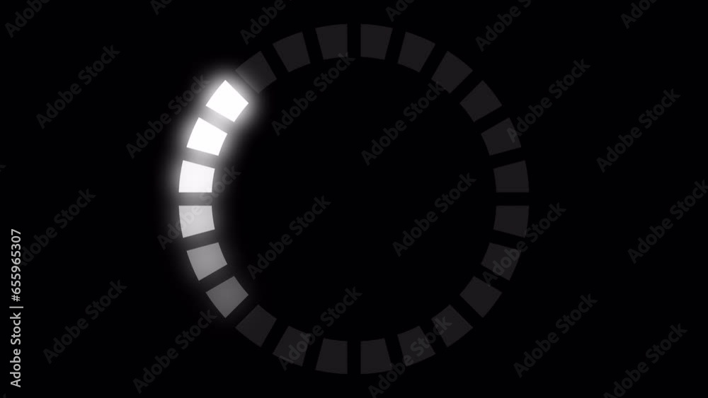 Loading Circle Video with Glow. Loading Animation on Transparent ...