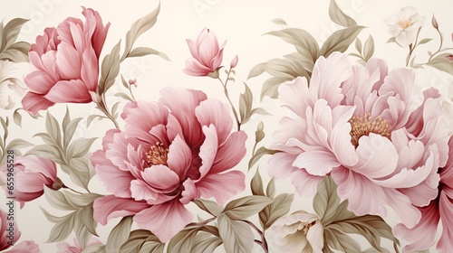 Delicate floral watercolor pattern for textiles 