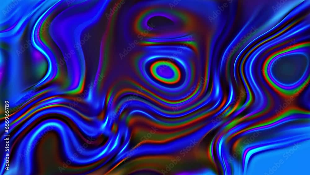 Abstract purple and orange liquid animation. Concept Multi color beautiful Liquid Pattern. Purple Blue Wavy Reflection. Liquid background 4k video moving.
