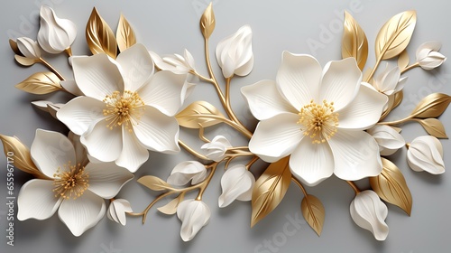 frangipani flower on white background