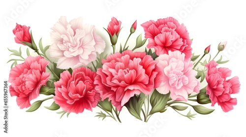 pink tulips isolated on white background © Sumera