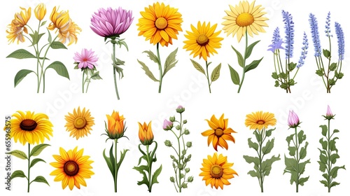 Spring flowers of colorful vector