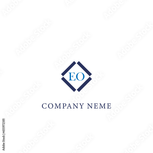 EO logo. E O design. Black EO letter. EO E O letter logo design. Initial letter EO linked circle uppercase monogram logo. © MdRakibul