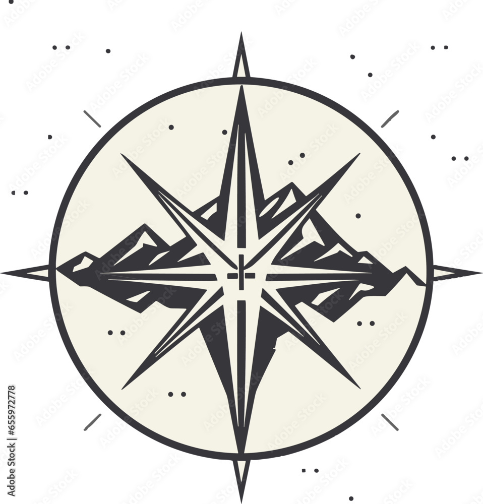 Fototapeta premium Compass Logo Template vector designs