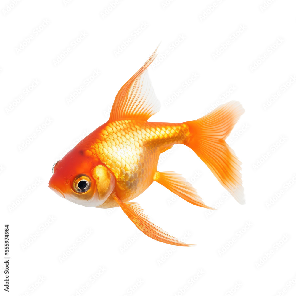 Goldfish on transparent background Goldfish on transparent background
