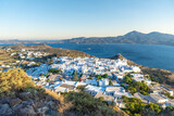 Panoramic of Plaka, Milos, Greece