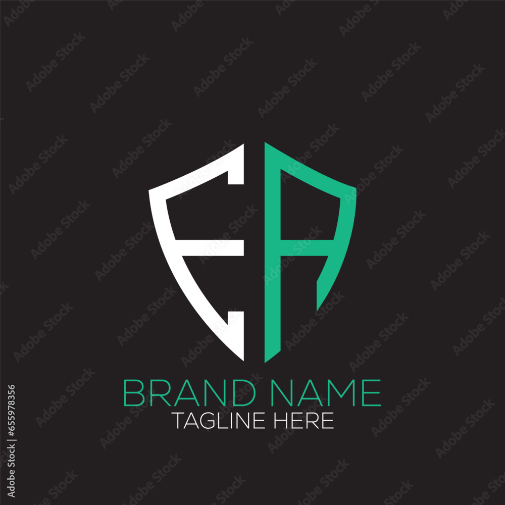 EA letter logo creative design with vector graphic, EA simple and modern logo in Initial letter monogram.backround with black. EA letter logo creative design with vector graphic, EA simple and modern logo in Initial letter monogram.backround with black.