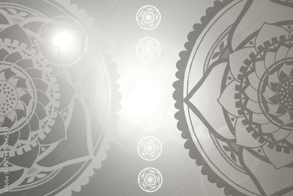 Colorful background with geometric element. Sacred geometry motifs. Vintage decorative elements.
