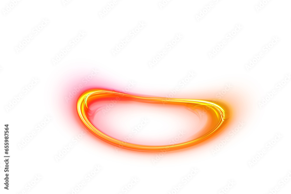 Naklejka premium transparent glowing light circle for design