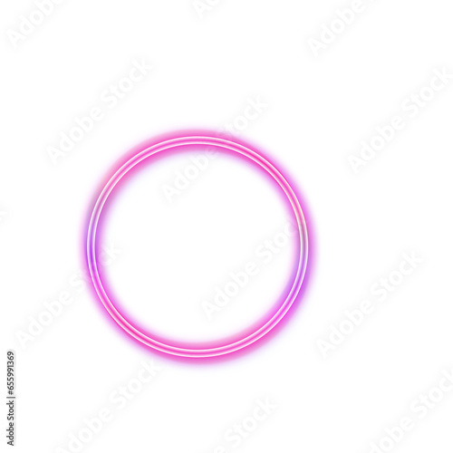 neon glow pink light circle