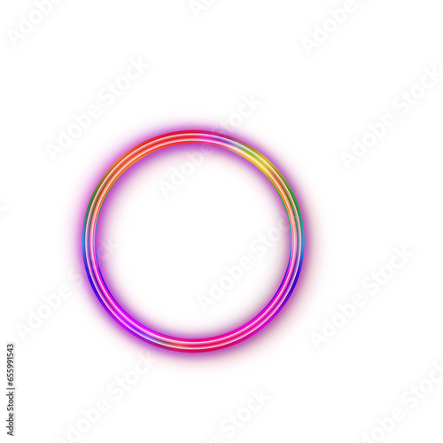 neon glow pink light circle