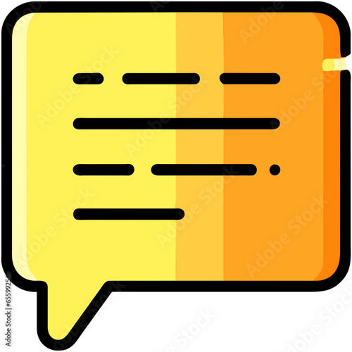 vector svg speech bubble icon, bold outline illustration