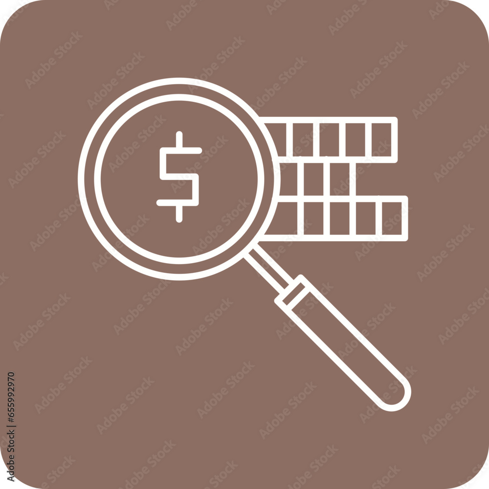 Loupe Money Icon Loupe Money Icon