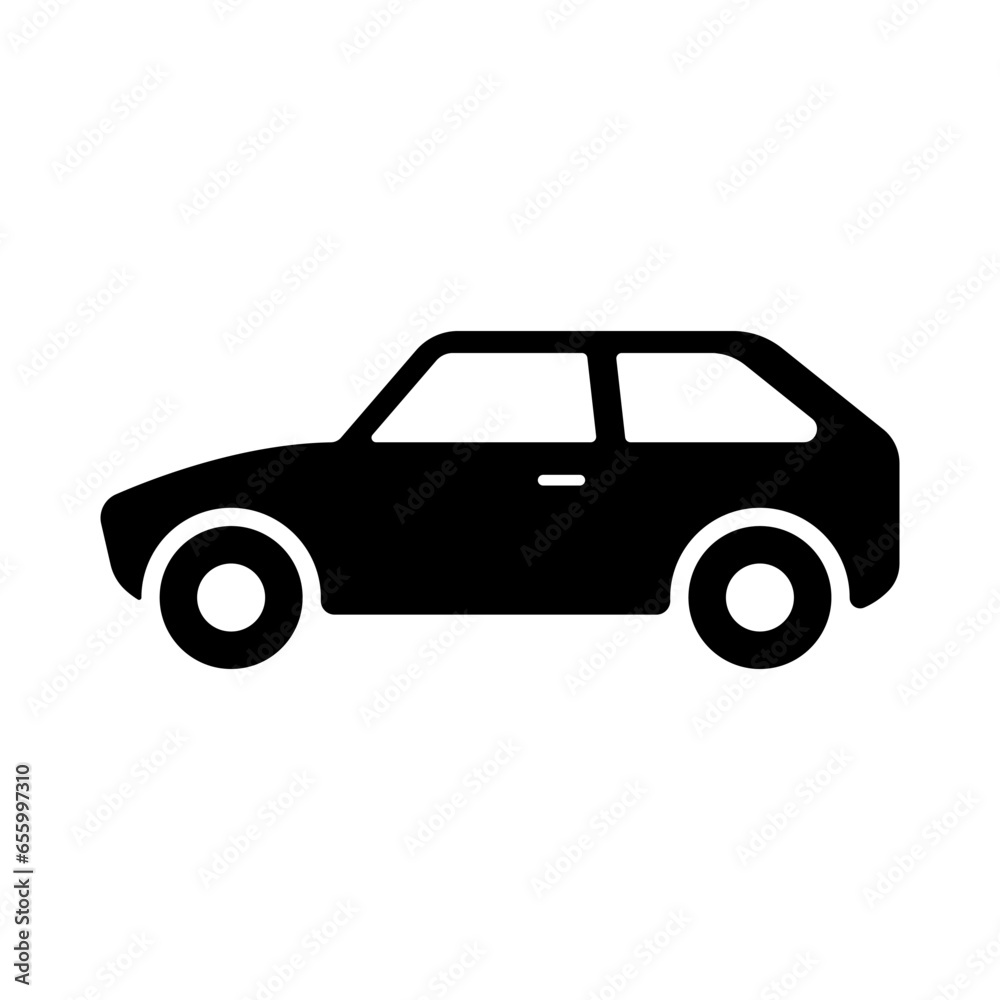 Car icon. Black silhouette. Side view. Vector simple flat graphic illustration. Isolated object on a white background. Isolate. Car icon. Black silhouette. Side view. Vector simple flat graphic illustration. Isolated object on a white background. Isolate.