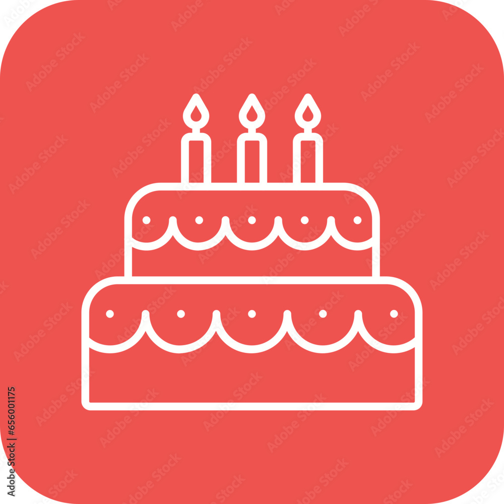 Two Layered Cake Icon Two Layered Cake Icon