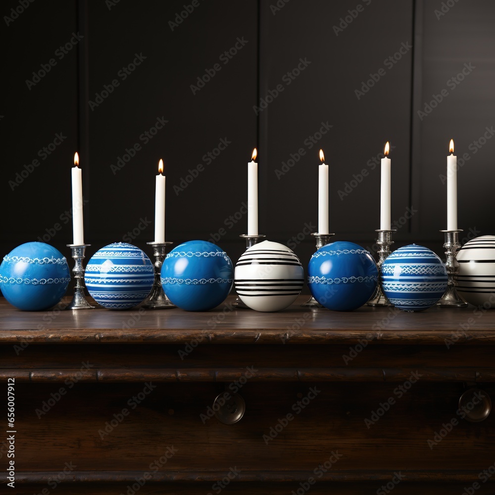 Naklejka premium Happy Hanukkah Background Wallpaper